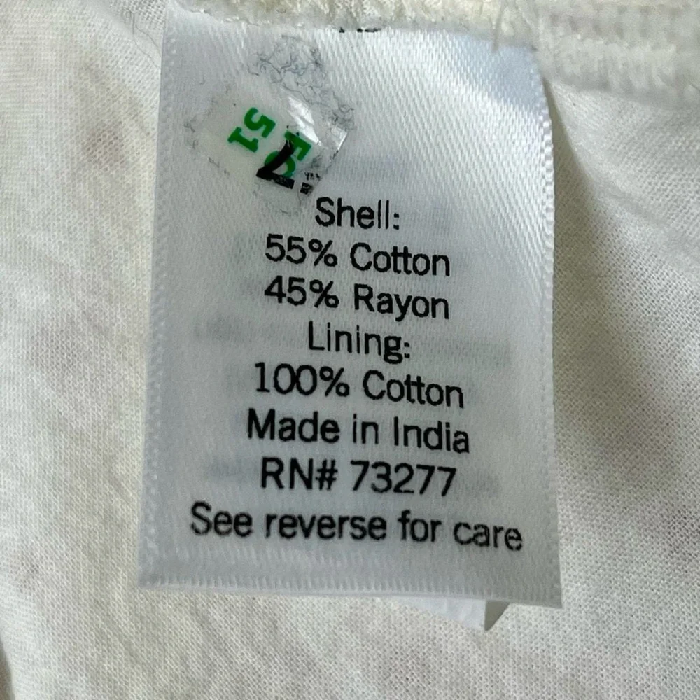 LC Lauren Conrad Cream Polka Dot Ruffle Wrap Blouse - Picture 8 of 9